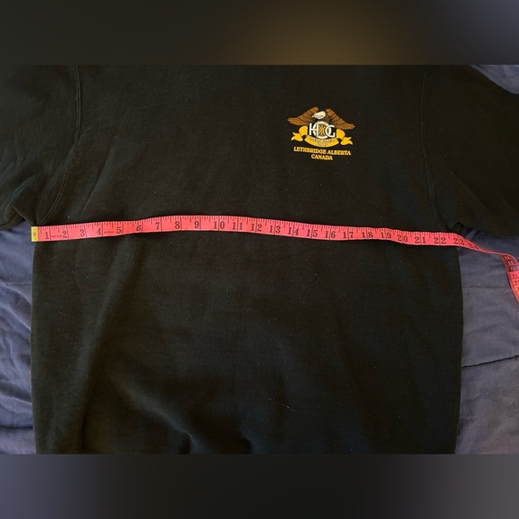 Harley Owners Group Black Crewneck Sweater with Ribbed Cuffs - Picture 4 of 7